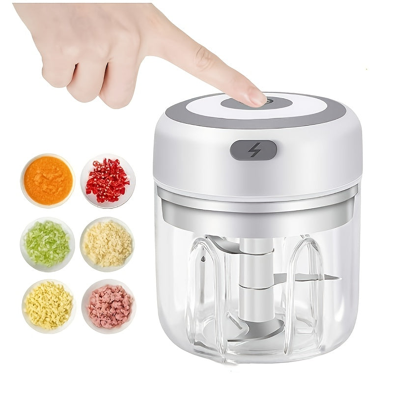 8.45 Oz Wireless Portable Electric Food Chopper: Mini USB Meat Grinder& Mashing Machine. High-Performance Food Processor Perfect for Kitchen.Perfect Kitchen Gadgets Gift Ideas for Home Cooking Enthusiasts. Carefree Holiday Cooking, Christmas Gift