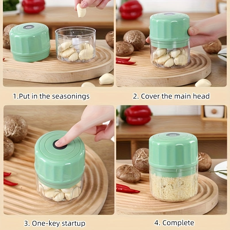 Mini Food Processor10.14oz, Meat Grinder, Small Food Processor Mini With 3 Stainless Blades, Electric Food Chopper Suitable For Meat, Vegetables, Fruits00