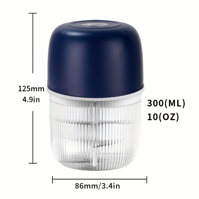 USB Rechargeable Electric Garlic Chopper - Mini Portable Vegetable Chopper, Garlic Grinder, Onion Chopper, Vegetable Blender, Suitable for Garlic, Ginger, Chili, Fruits, Meats, Etc. father gift