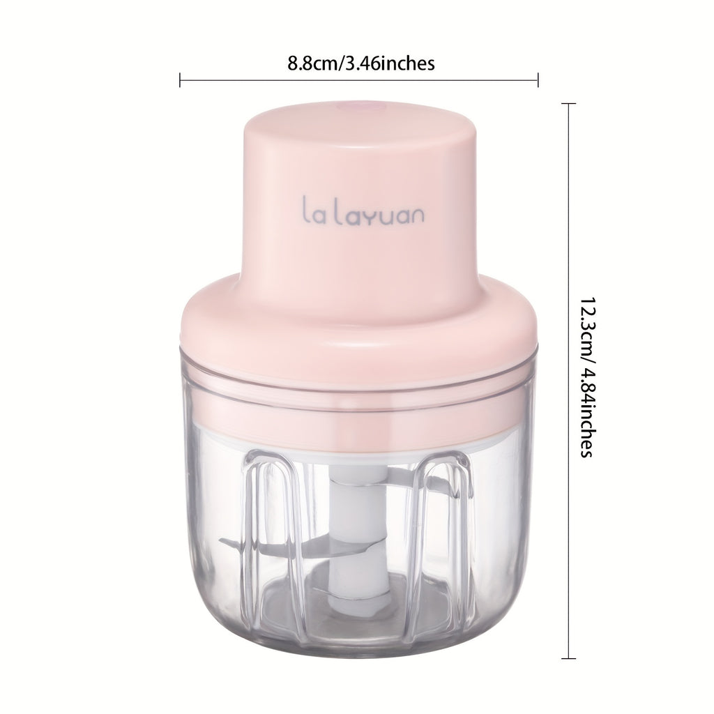 [Mini Electric Food Chopper] 250ml USB Charging Mini Food Processor - Electric Garlic Chopper, Garlic Mincer, Chili Crusher, Portable Vegetable Mincer, Cutter for Ginger, Meat Grinder