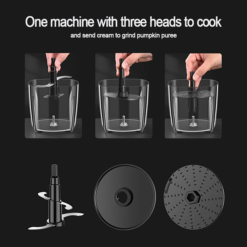 1pc American Standard 110V Meat Grinder, Multifunctional Mini Cooking Machine, Portable Non- Meat Grinder, Electric Meat Grinder, Vegetable Cutter, Suitable for 4-5 People, with A Capacity Of 1 -3 Liters