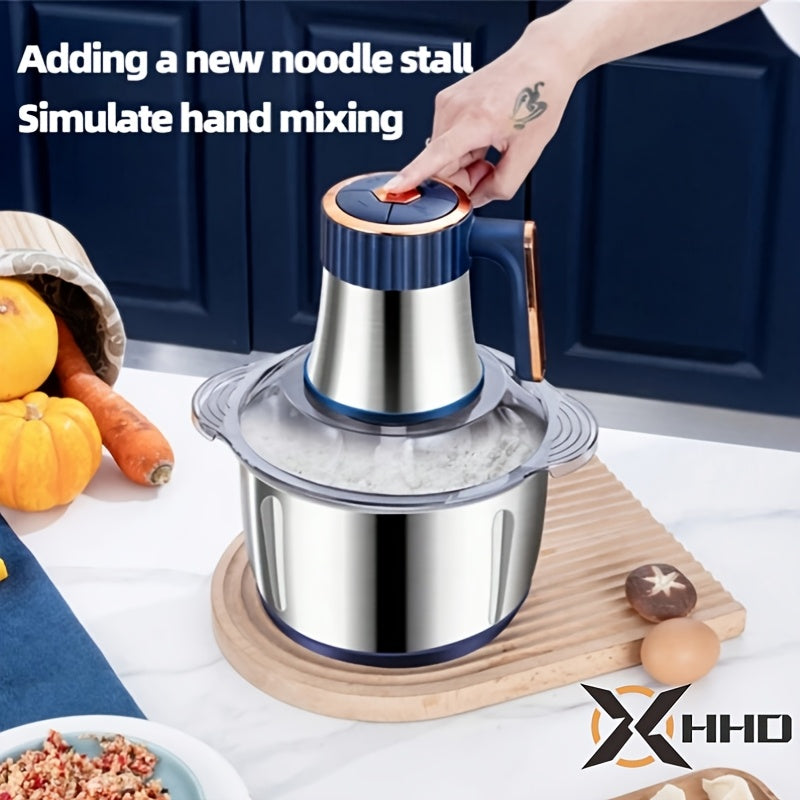 5L 5-speed Electric Large Capacity Meat Grinder, Household Multifunctional Stainless Steel Food Processor, Blender, Filling Machine, Garlic And Chili Grinder, Meets Various Needs