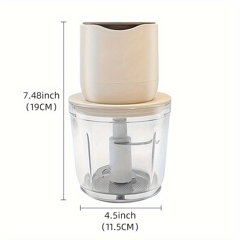 Versatile Wireless Meat Grinder with USB Charging - 20.29oz Capacity, Multi-Function Electric Food Processor, Juicer & Ice Crusher, Meat Grinder, Ice Crusher, Meat Grinder Manual, Meat Mincer Machine, Home Cooking, Kitchen Appliance, Sleek Kitchen Tool,