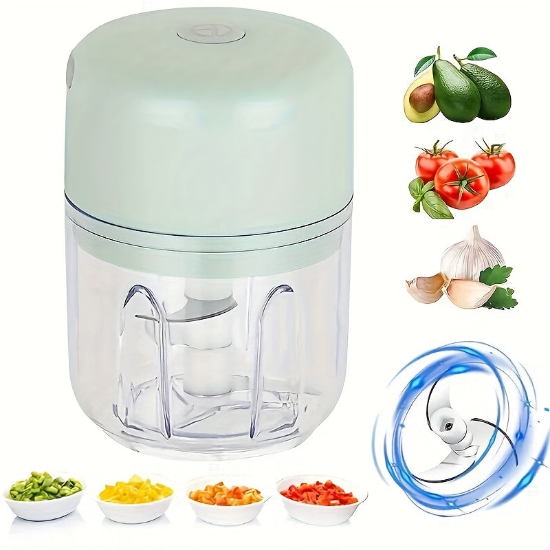 1pc, 8.45 Ounce Capacity, USB Charging Cooking Machine, Kitchen Garlic Puree Machine, Small Automatic Cooking Machine, Multi Scenario Tool, Multiple Colors, Kitchen Supplies