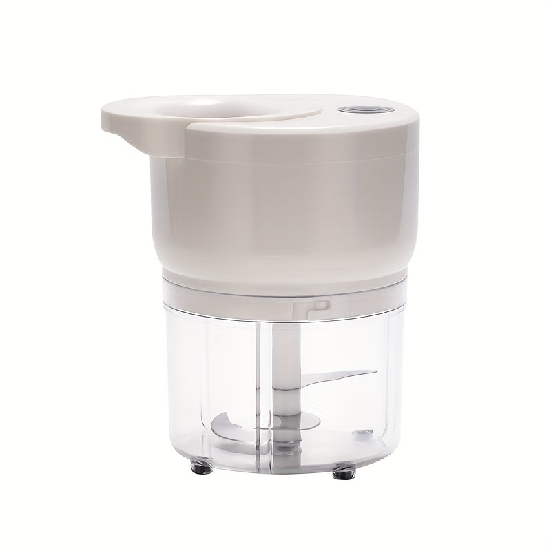 Cordless Portable Electric Food Chopper, Electric Garlic Crusher, Not Only Can Mince Meat And Vegetables But Also Slice And Whisk Eggs, Upgrade Your Kitchen with This Powerful Electric Garlic Chopper!, Kitchen Gadget, Meal Prep Tool, Portable Appliance,