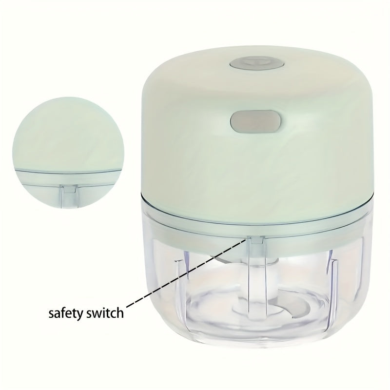 1pc, 8.45 Ounce Capacity, USB Charging Cooking Machine, Kitchen Garlic Puree Machine, Small Automatic Cooking Machine, Multi Scenario Tool, Multiple Colors, Kitchen Supplies