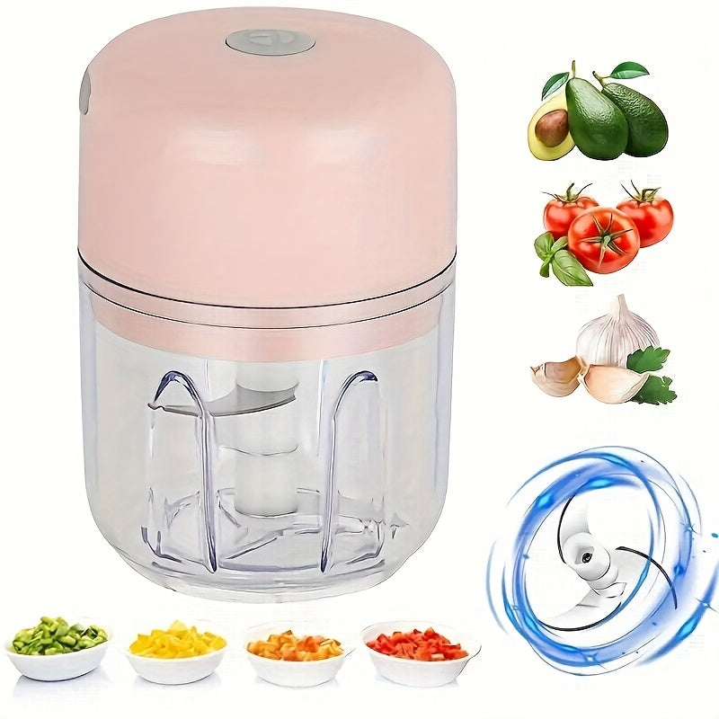 1pc, 8.45 Ounce Capacity, USB Charging Cooking Machine, Kitchen Garlic Puree Machine, Small Automatic Cooking Machine, Multi Scenario Tool, Multiple Colors, Kitchen Supplies