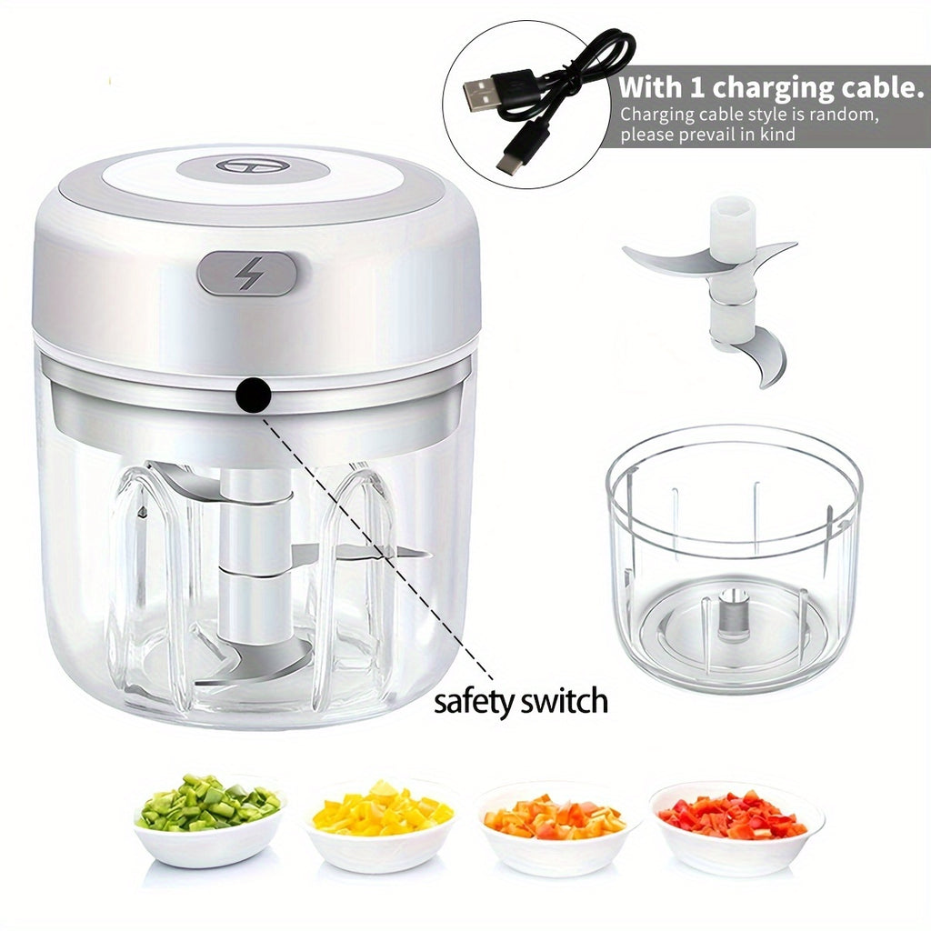 8.45 Oz Wireless Portable Electric Food Chopper: Mini USB Meat Grinder& Mashing Machine. High-Performance Food Processor Perfect for Kitchen.Perfect Kitchen Gadgets Gift Ideas for Home Cooking Enthusiasts. Carefree Holiday Cooking, Christmas Gift