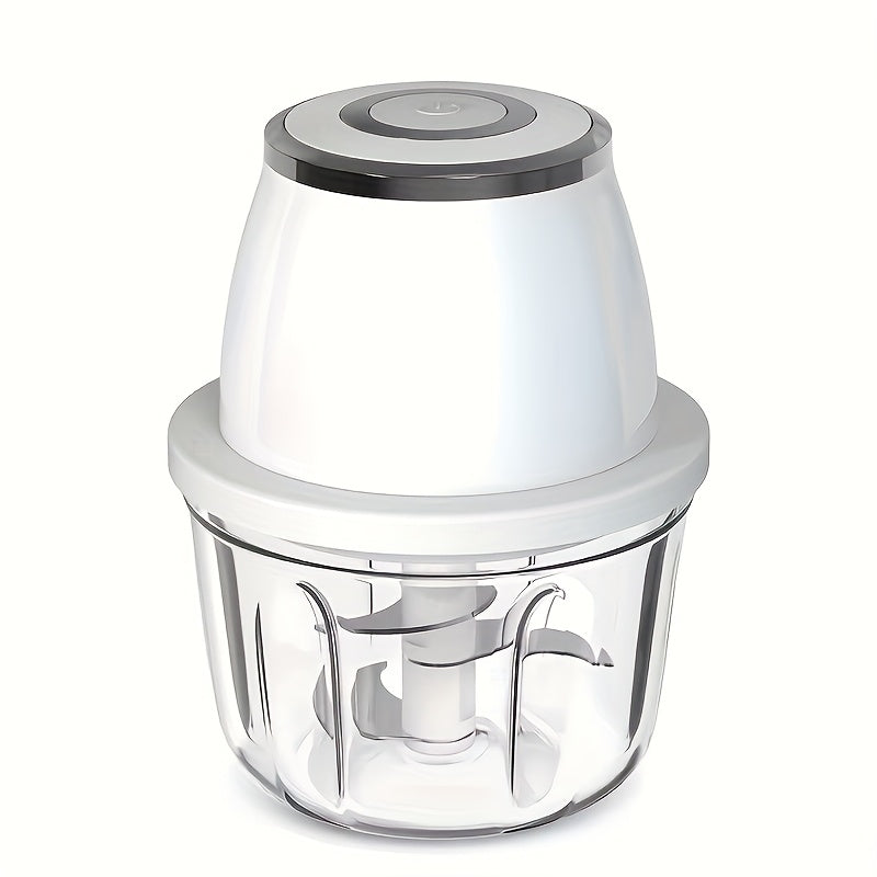 1pc New Electric Garlic Machine, Multi-function Garlic Peeling Machine, Home Small Automatic Meat Grinder, Pull Garlic Stamping Machine, Electric Food Machine, Food Grade Materials, Garlic Peeler Electric, Electric Garlic Peeler Light Beige Remover,