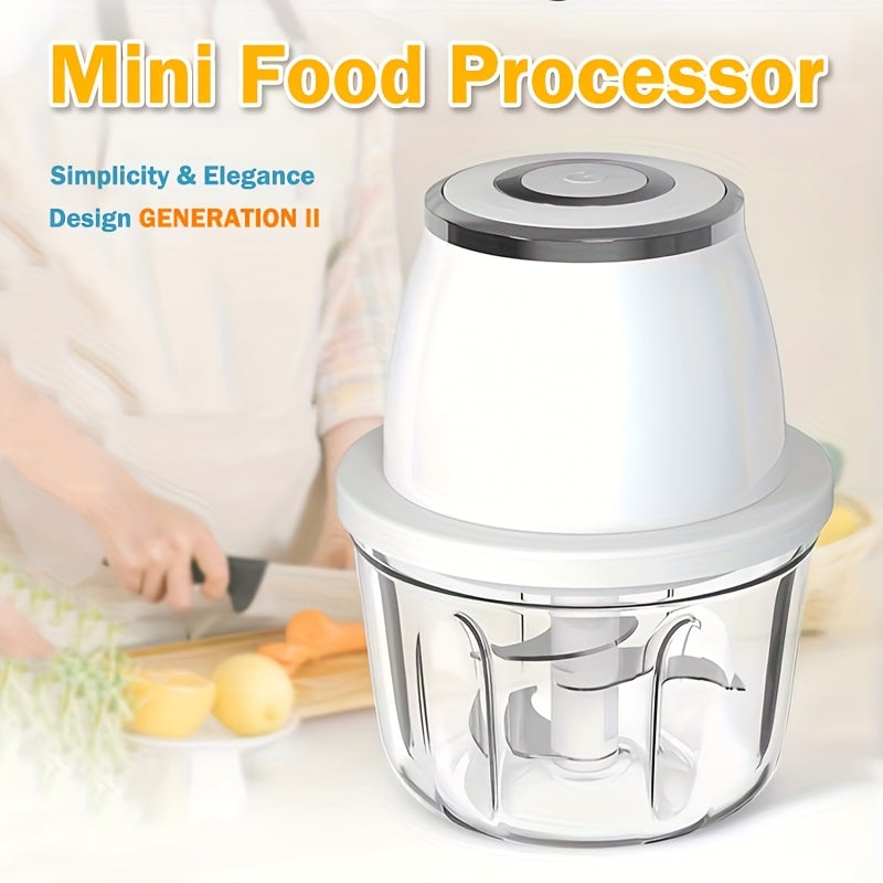 1pc New Electric Garlic Machine, Multi-function Garlic Peeling Machine, Home Small Automatic Meat Grinder, Pull Garlic Stamping Machine, Electric Food Machine, Food Grade Materials, Garlic Peeler Electric, Electric Garlic Peeler Light Beige Remover,