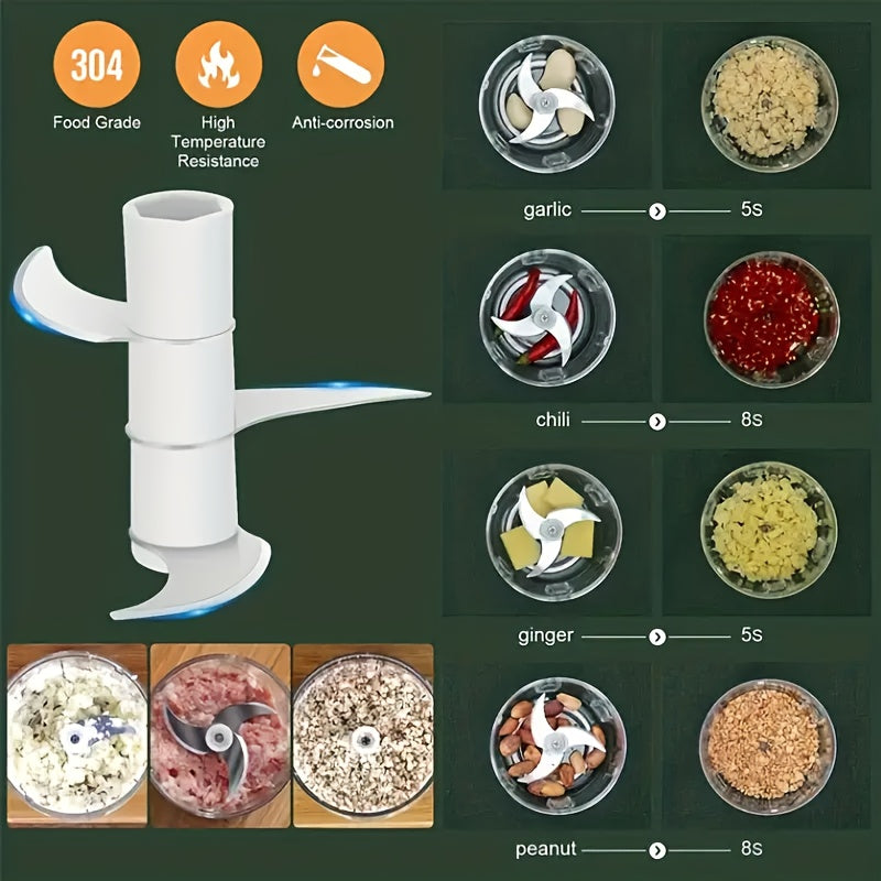 Electric Meat Crusher Small Household Multi-functional Meat Crusher Mince Garlic Meat Machine with Meal Cooking Crusher