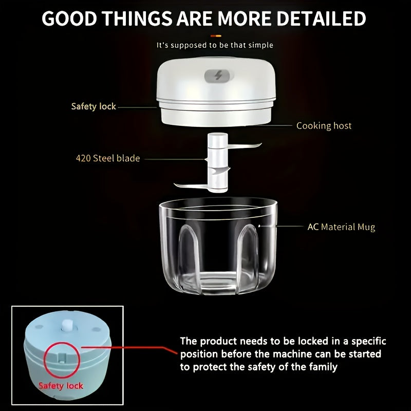 Electric Meat Crusher Small Household Multi-functional Meat Crusher Mince Garlic Meat Machine with Meal Cooking Crusher