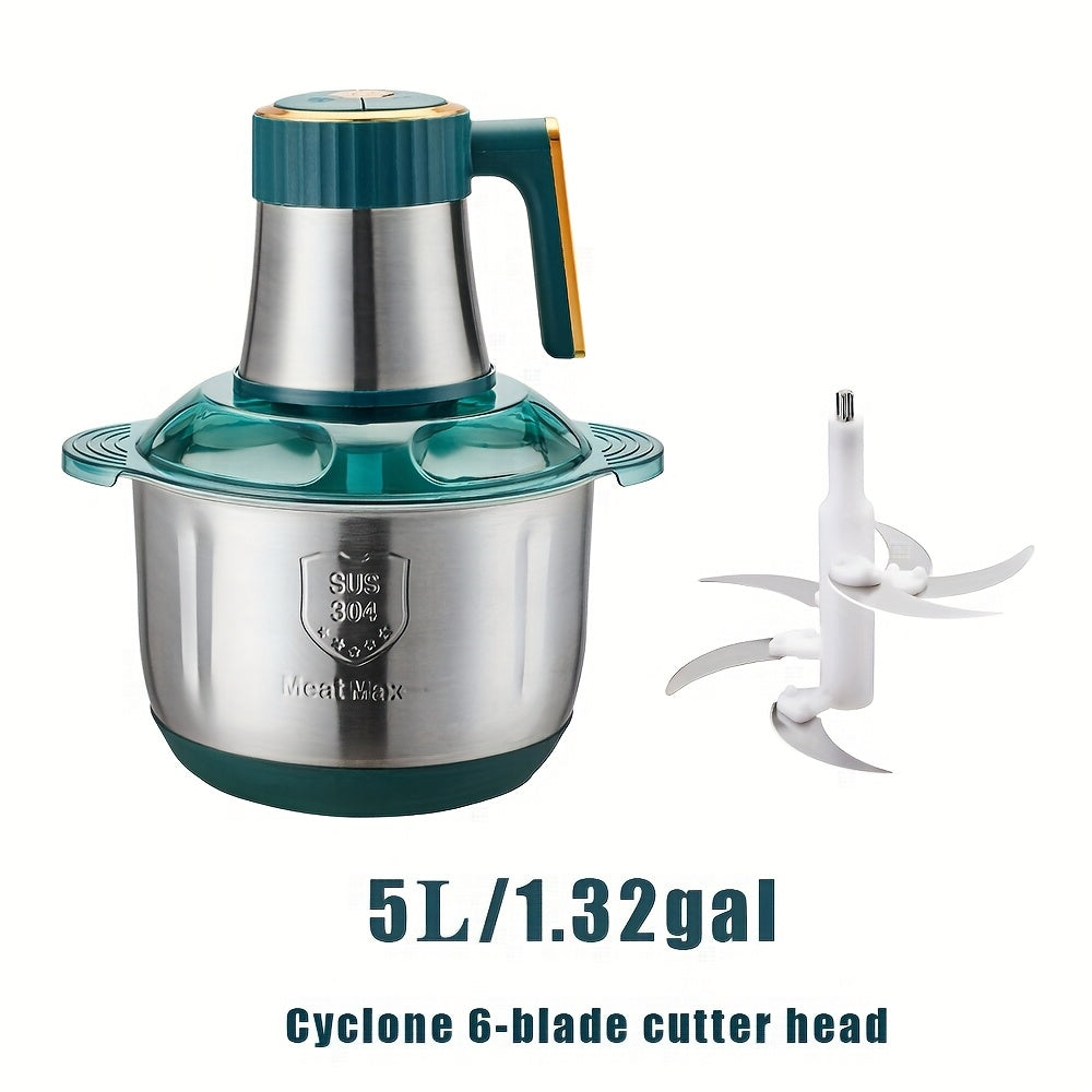 67.63oz/101.44oz/1.32gal 4-Blade/6-Blade Meat Grinder, Commercial Vegetable Chopper, Garlic Masher & Dough Mixing Machine, Electric Cookware, Food Contact Safe, 30000 RPM, US Plug, Stainless Steel Body, Multifunctional Kitchen Appliance, Food Preparation,