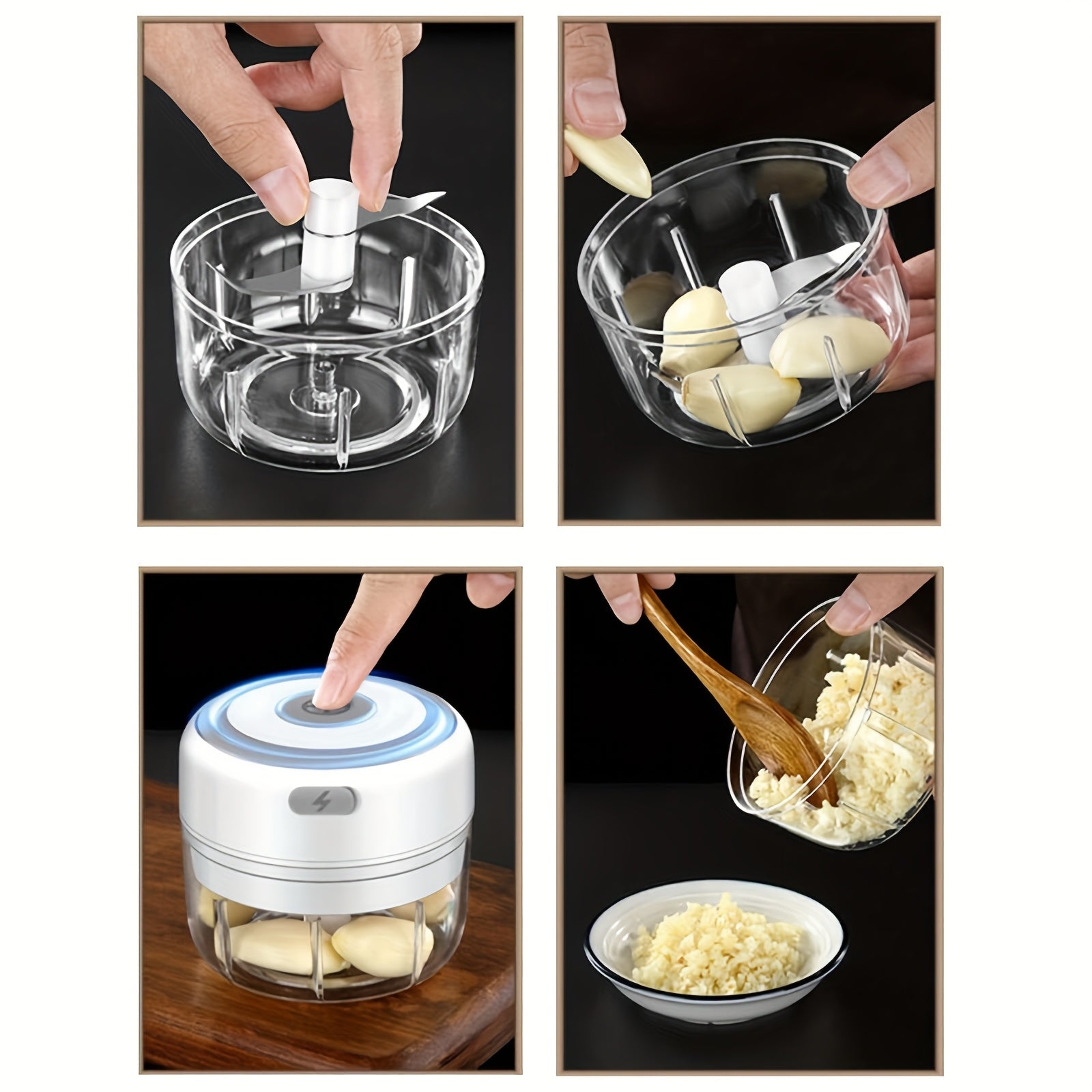 8.45 Oz Wireless Portable Electric Food Chopper: Mini USB Meat Grinder& Mashing Machine. High-Performance Food Processor Perfect for Kitchen.Perfect Kitchen Gadgets Gift Ideas for Home Cooking Enthusiasts. Carefree Holiday Cooking, Christmas Gift