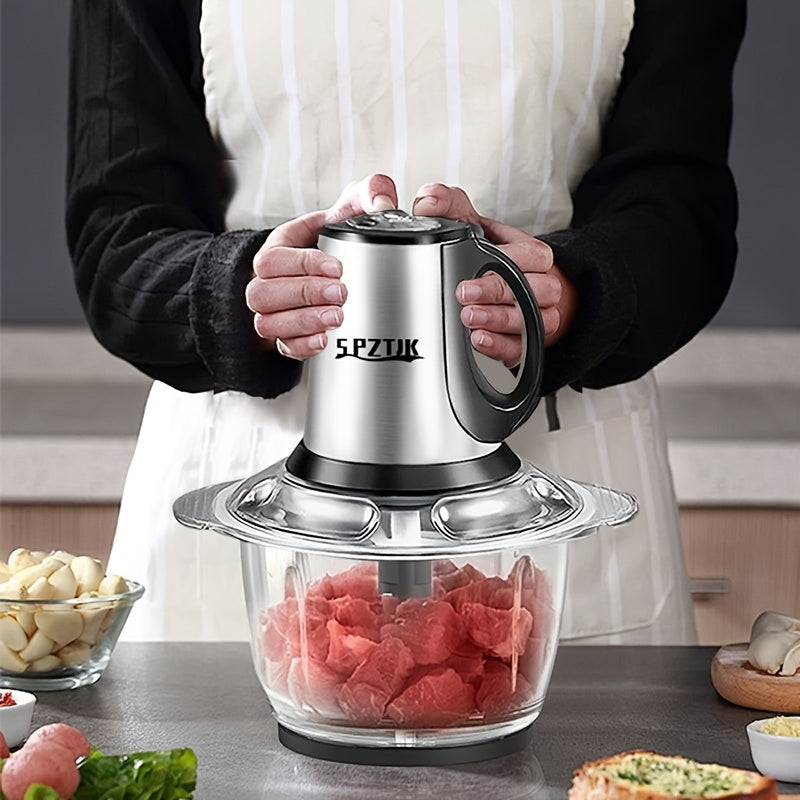 Food Chopper with 2 Bowl And 2 Blades, Helps Break Variety Of Foods, Meats, Salads, Nuts, Food Processor Electric, 101.44oz Meat Grinder, Mincer for Kitchen,, Meat Grinder, Electric Vegetable Chopper, Garlic Press-Crusher, Masher