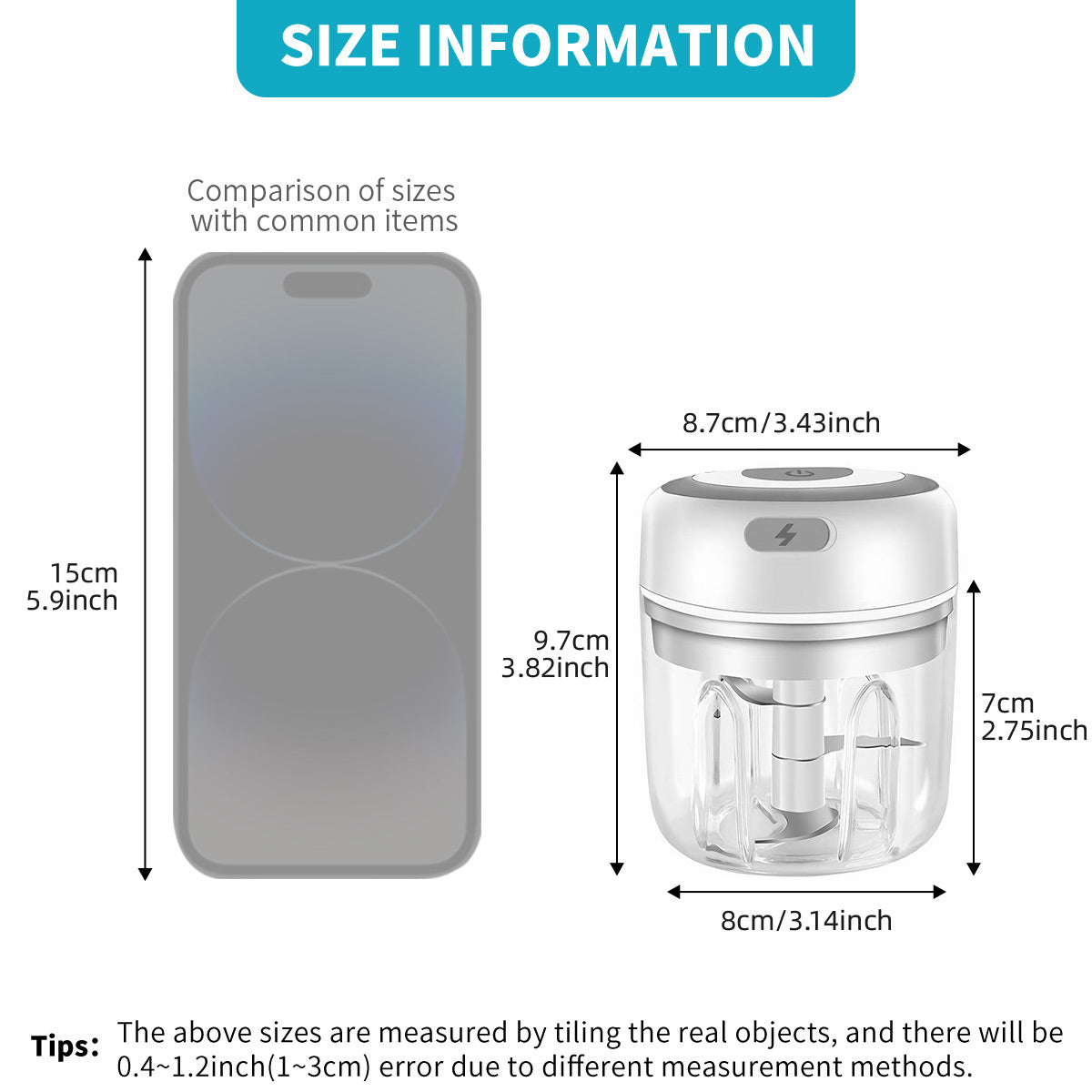 Portable 8.45oz Electric Food Chopper & Garlic Crusher - Compact USB Powered - Includes Meat Mill & Mader Features, Ideal For Quick Kitchen Preparation, Ingredient Preparation Tools, Carryable, Suitable For Camping Picnic