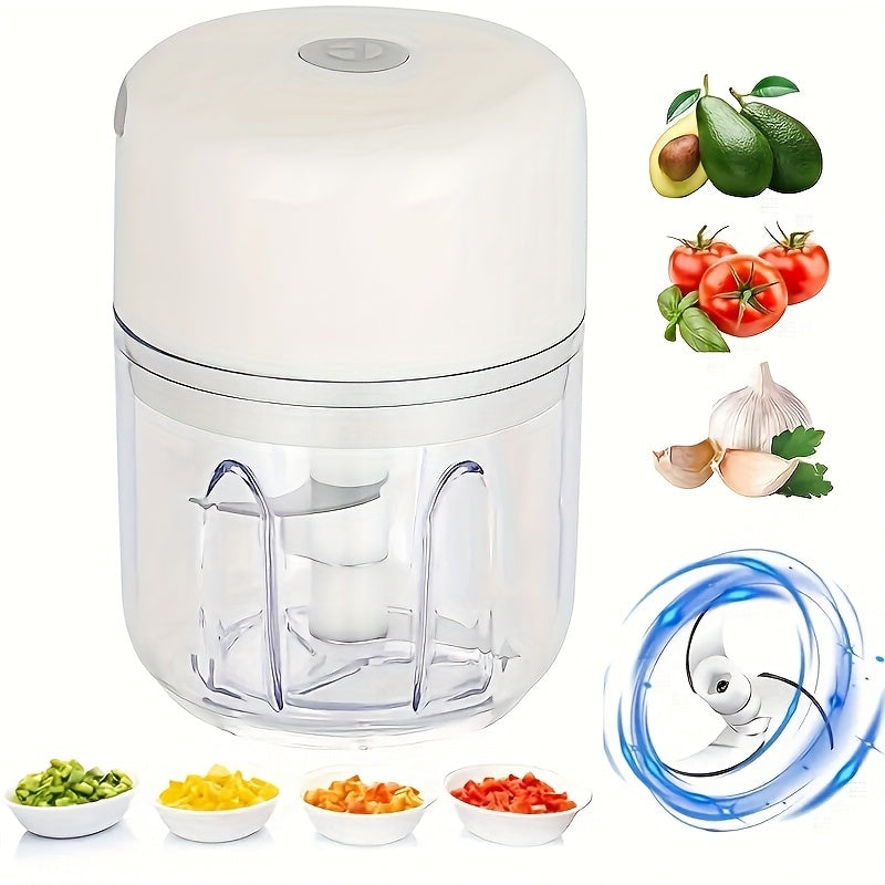 1pc, 8.45 Ounce Capacity, USB Charging Cooking Machine, Kitchen Garlic Puree Machine, Small Automatic Cooking Machine, Multi Scenario Tool, Multiple Colors, Kitchen Supplies
