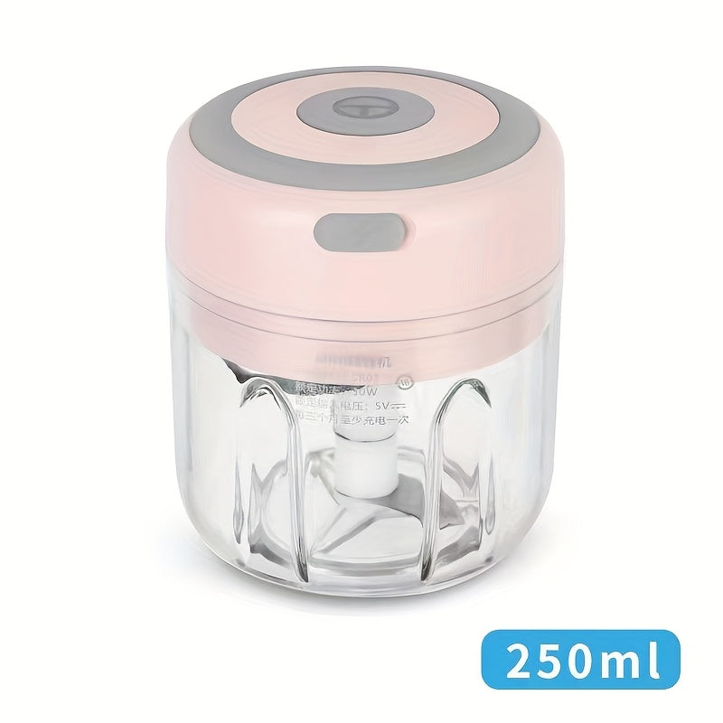 Portable 8.45oz Electric Food Chopper & Garlic Crusher - Compact USB Powered - Includes Meat Mill & Mader Features, Ideal For Quick Kitchen Preparation, Ingredient Preparation Tools, Carryable, Suitable For Camping Picnic
