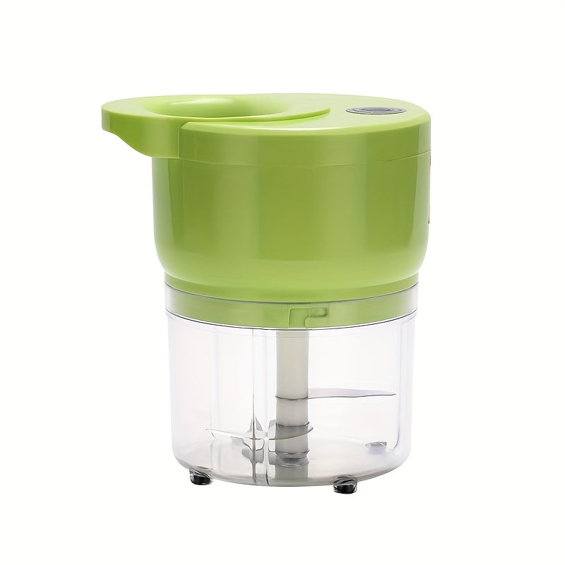 Cordless Portable Electric Food Chopper, Electric Garlic Crusher, Not Only Can Mince Meat And Vegetables But Also Slice And Whisk Eggs, Upgrade Your Kitchen with This Powerful Electric Garlic Chopper!, Kitchen Gadget, Meal Prep Tool, Portable Appliance,