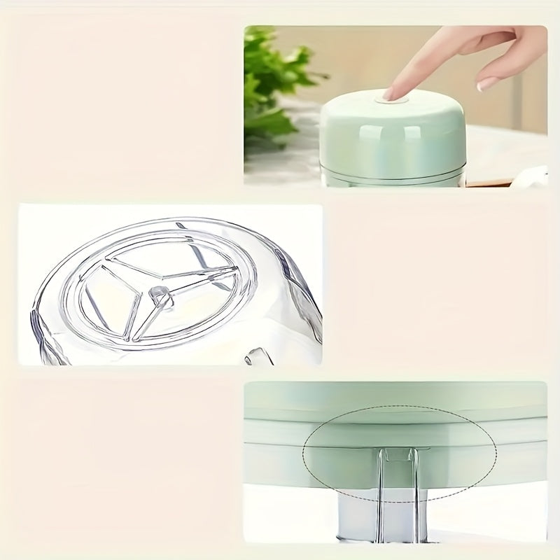1pc, 8.45 Ounce Capacity, USB Charging Cooking Machine, Kitchen Garlic Puree Machine, Small Automatic Cooking Machine, Multi Scenario Tool, Multiple Colors, Kitchen Supplies