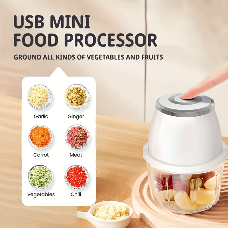 New Electric Garlic Grinder, Multifunctional Peeling Garlic Machine, Household Small Automatic Meat Grinder, Garlic Pulling And Pounding Machine, Essential For Kitchen, Multifunctional Electric Food Machine
