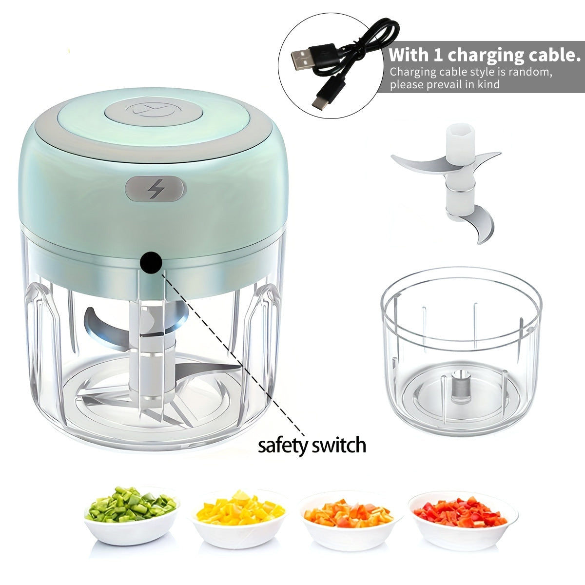 8.45 Oz Wireless Portable Electric Food Chopper: Mini USB Meat Grinder& Mashing Machine. High-Performance Food Processor Perfect for Kitchen.Perfect Kitchen Gadgets Gift Ideas for Home Cooking Enthusiasts. Carefree Holiday Cooking, Christmas Gift