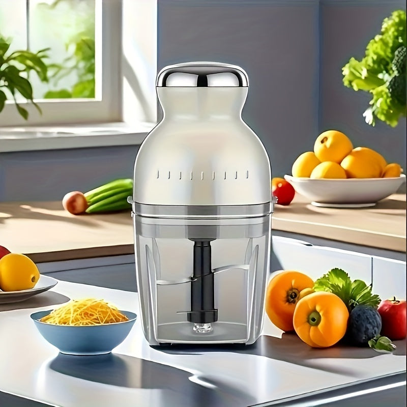 1pc American Standard 110V Meat Grinder, Multifunctional Mini Cooking Machine, Portable Non- Meat Grinder, Electric Meat Grinder, Vegetable Cutter, Suitable for 4-5 People, with A Capacity Of 1 -3 Liters
